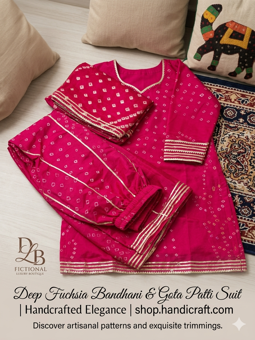 Red Bandhani Sharara suit
